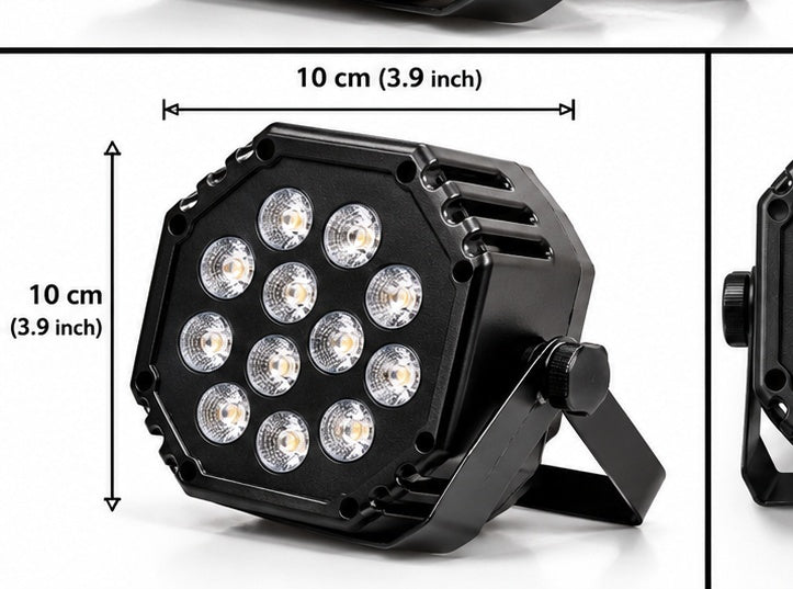 12 LED stage light size and dimensions
