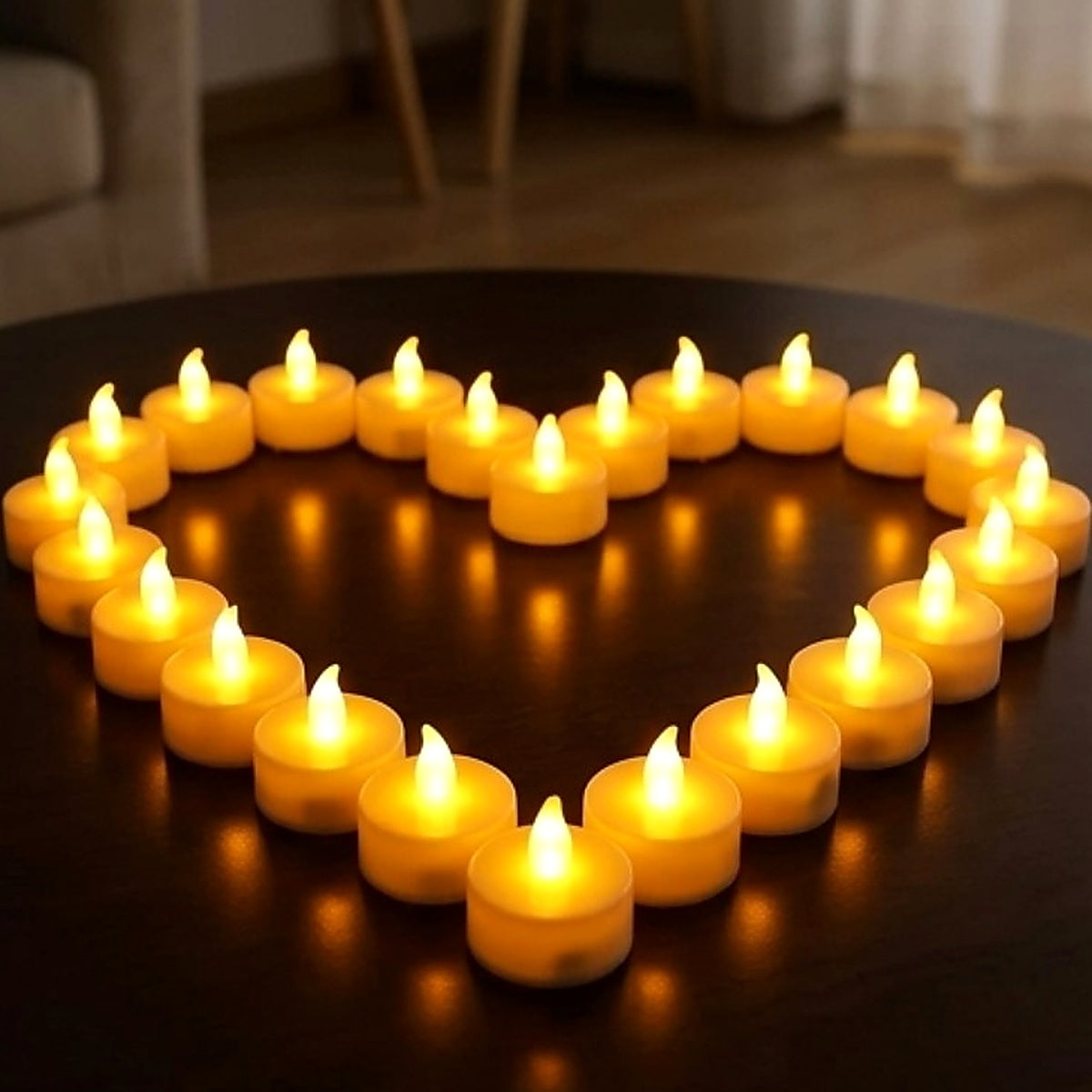 Warm-glow LED diya lights for festive home and puja décor