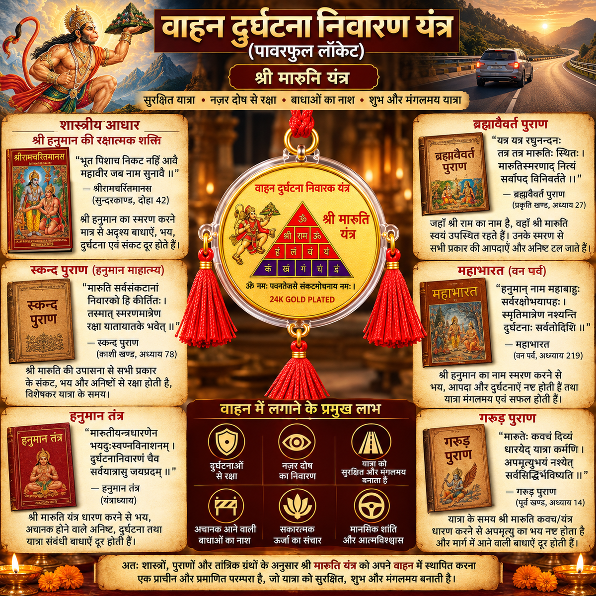 Shri Maruti Yantra Pendant – devotional product image