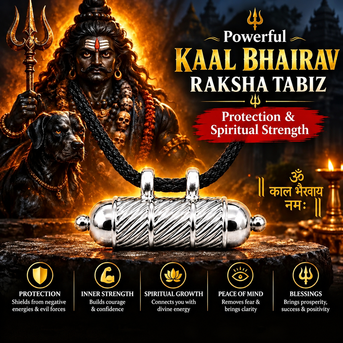 Kaal Bhairav Raksha Tabiz devotional product presentation