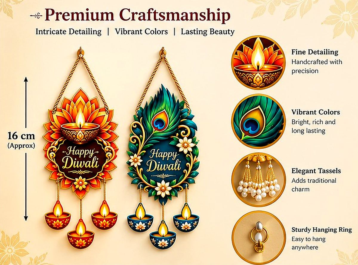 Diwali wall hanging combo — craftsmanship and details