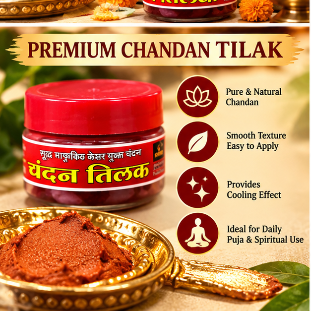 Chandan included with the Hindu tilak set