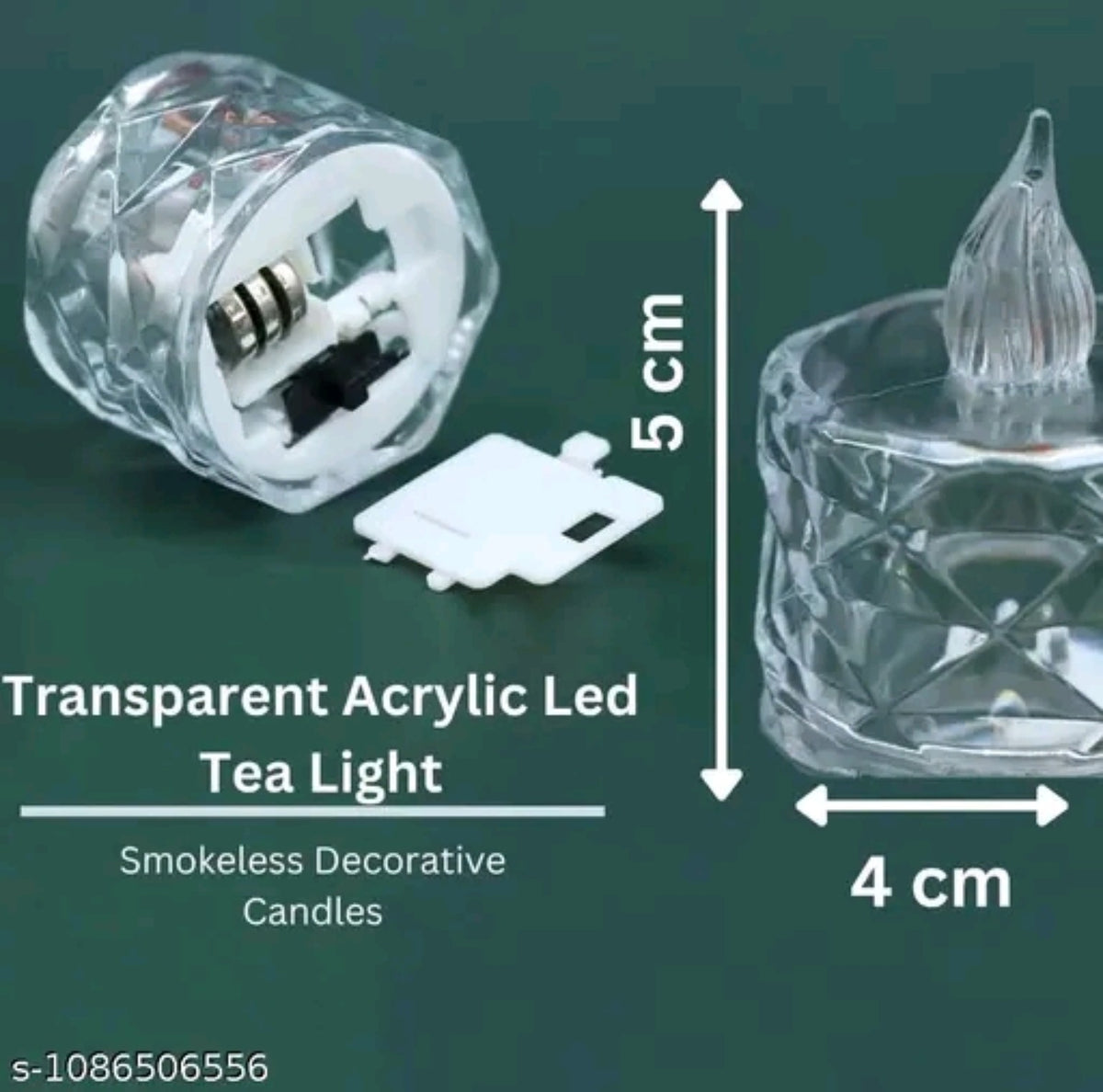 LED tea light dimensions and battery compartment