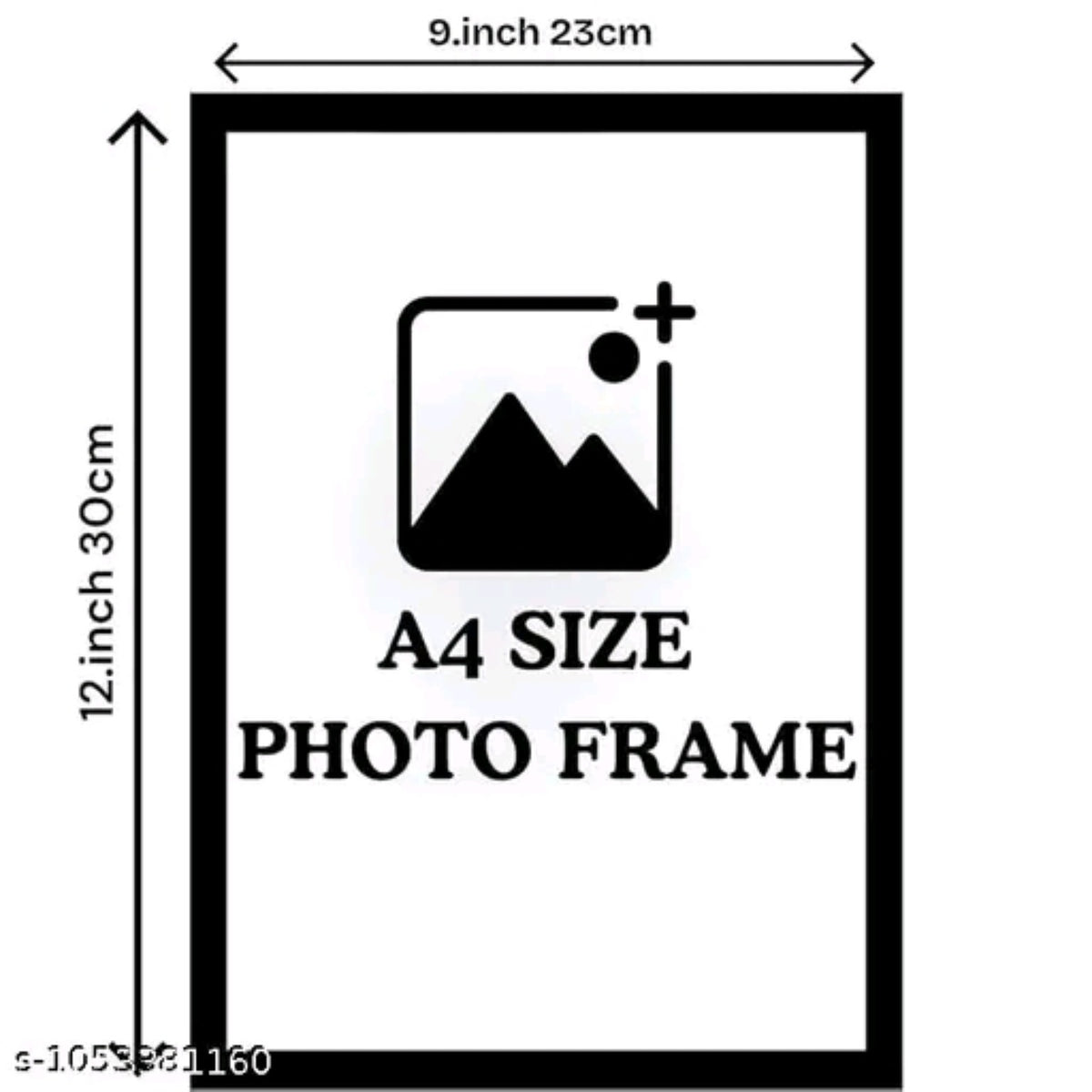 Approximate 9 by 12 inch photo frame size reference