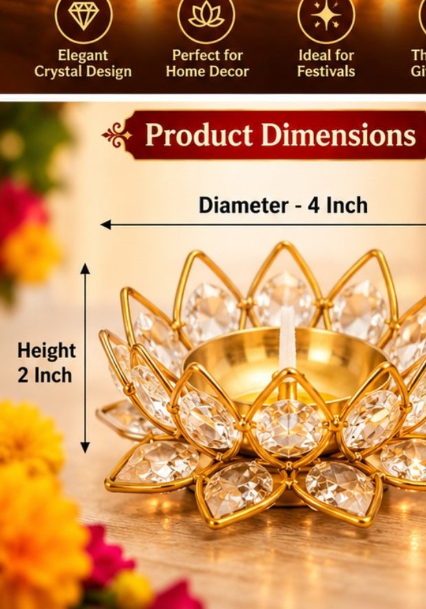 Premium Diya Set of 2 – product dimensions